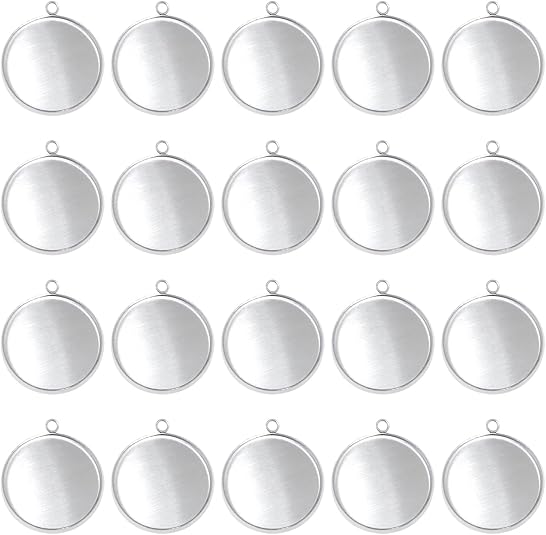Resin Art Materials Wholesale - 20 Buah Baki Liontin Bulat dari