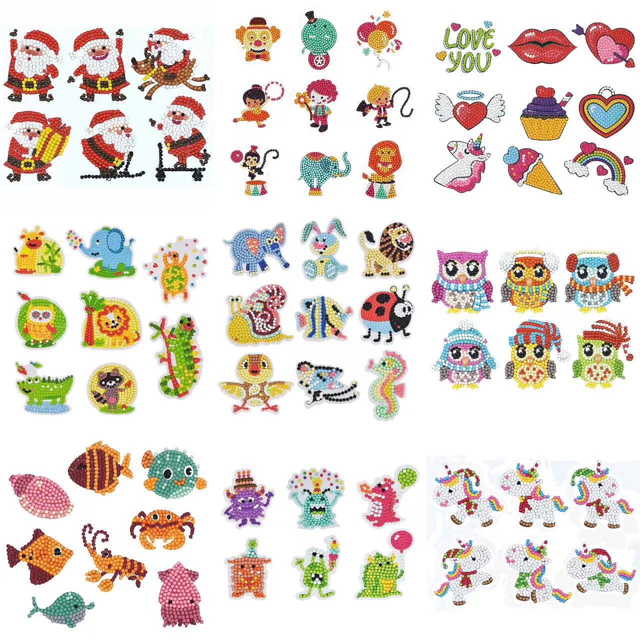 Resin Art For Kids - Stiker lukisan berlian 5D DIY pola