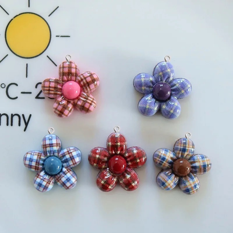 Resin Art Craft - 10Pcs Liontin Resin Bunga Manis Untuk