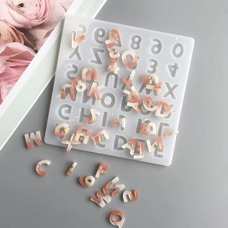 Resin Art Alphabet - Cetakan Silikon Resin Huruf Kapital 26