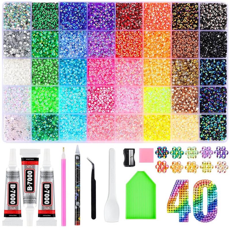 Resin Art Book - Resin Jelly Rhinestone 3MM 40 Warna