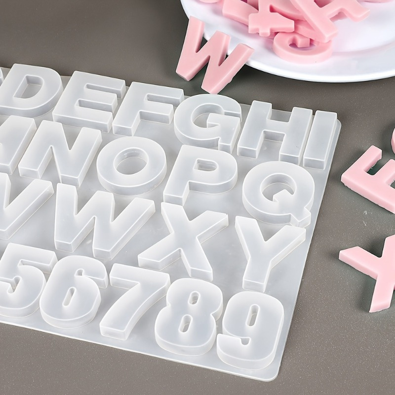 Resin Art Alphabet - Cetakan Silikon Huruf A Sampai Z,