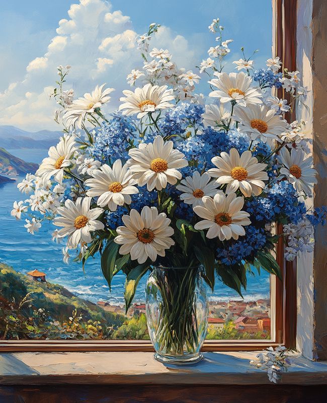 Resin Art Of Flowers - Lukisan Berlian Digital Berdasar Angka DIY