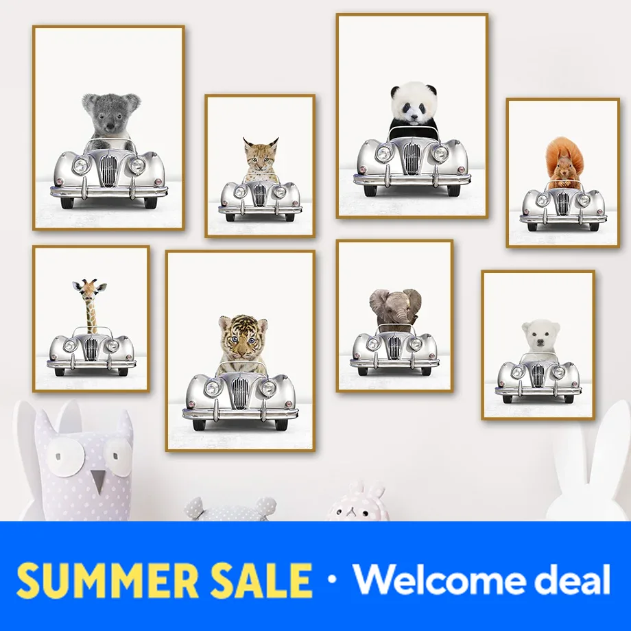 Resin Art For Kids - 2026 Gambar Hewan Lucu di Mobil