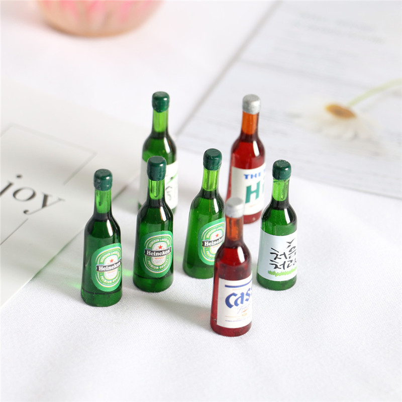 Resin Art Bottle - 5pcs miniatur botol bir Mini rumah