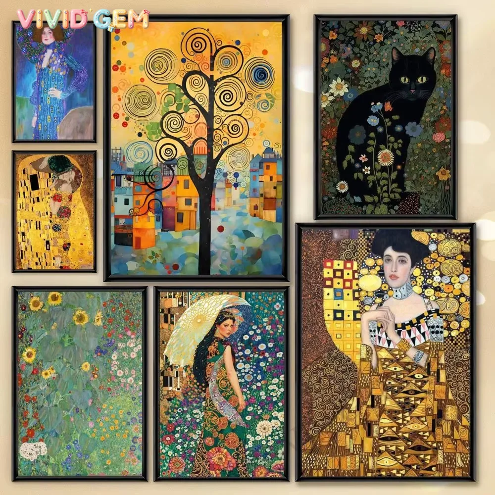 Resin Art Of Flowers - Lukisan Berlian VIVID GEM Gustav Klimt
