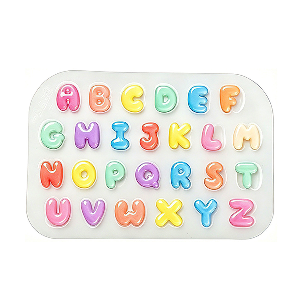 Resin Art Alphabet - 2 Buah Cetakan Silikon Huruf Mini