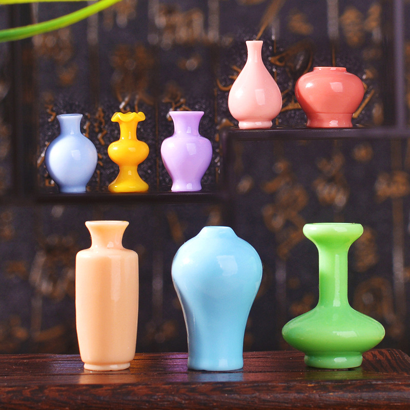 Resin Art Bottle - 8 Buah Botol Vas Mini Warna-warni/Pot