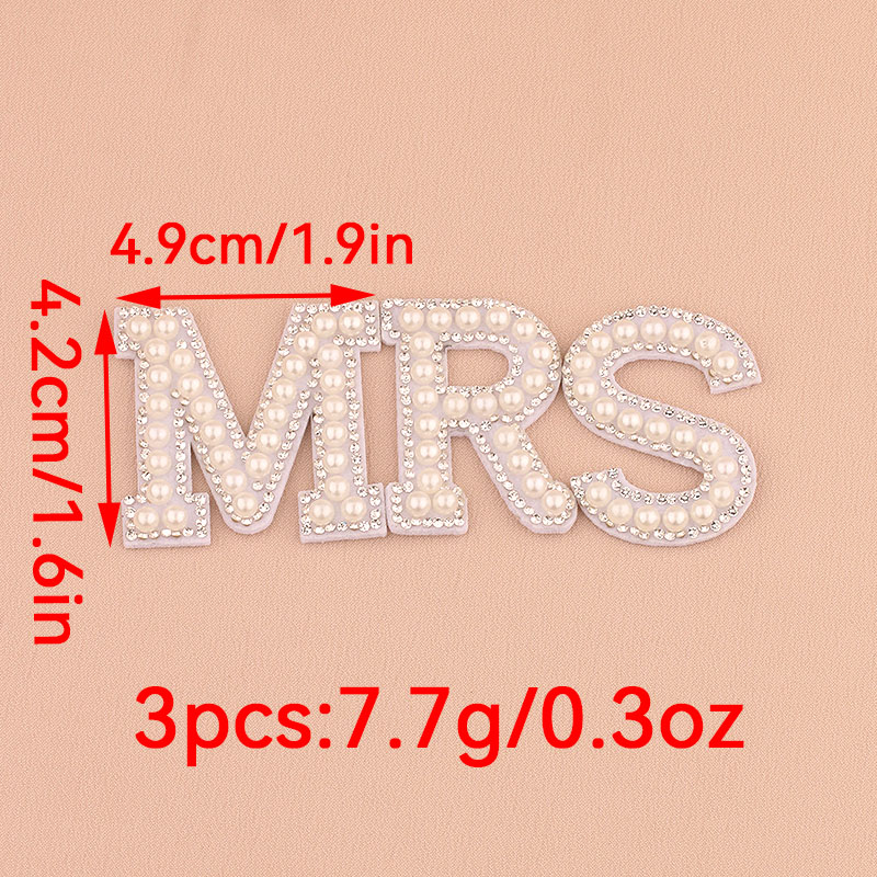 Resin Art Alphabet - 1 Set Patch Huruf Mutiara Imitasi