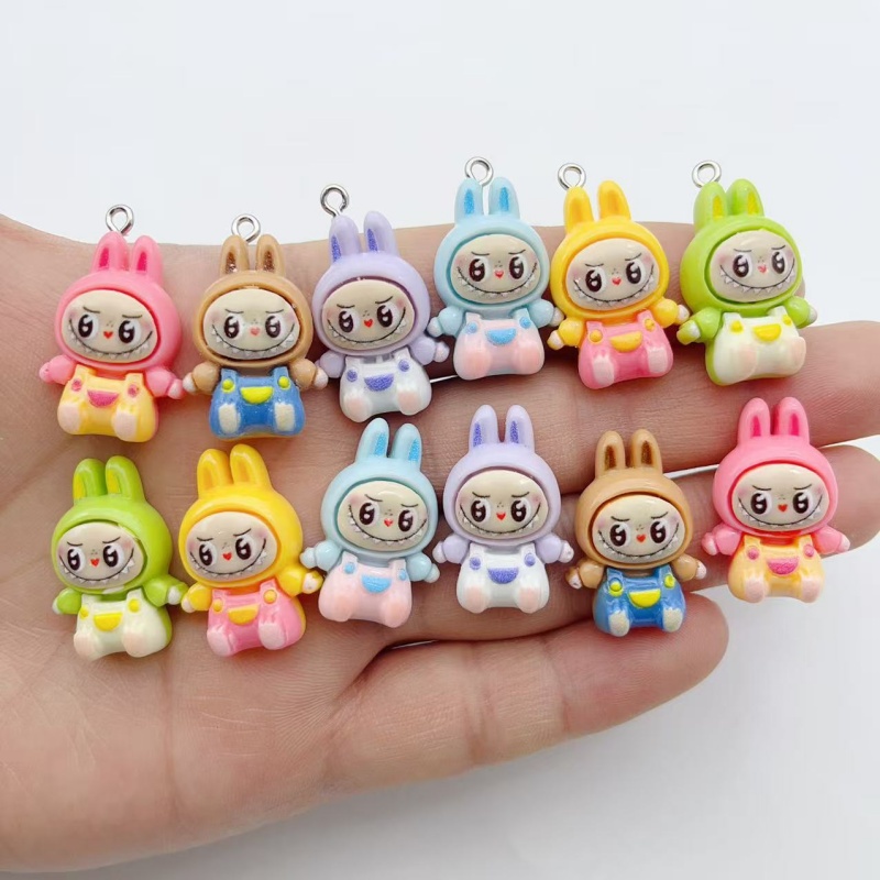 Resin Art Materials Wholesale - 10Pcs Gantungan Resin Rumah Stroberi Kelinci