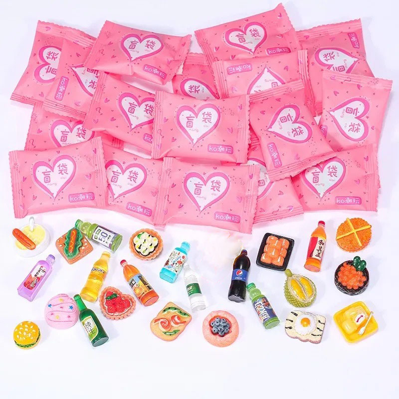 Resin Art Bottle - Tas Bergaya Acak Mainan Makanan Miniatur