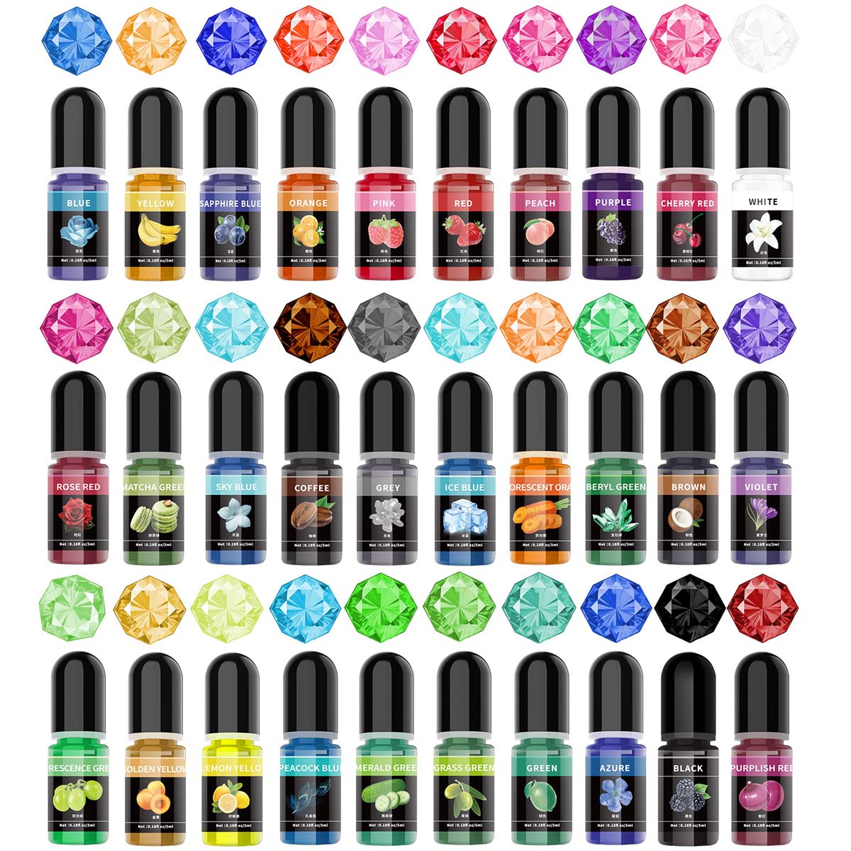 Resin Art Letters - 5Ml/Botol Pigmen Resin Epoksi Pewarna Cair
