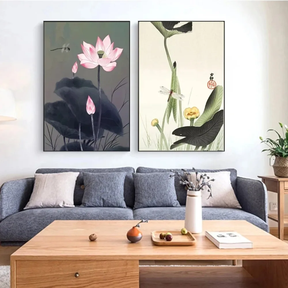Resin Art Of Flowers - Poster Seni Pemandangan Daun Bunga Teratai