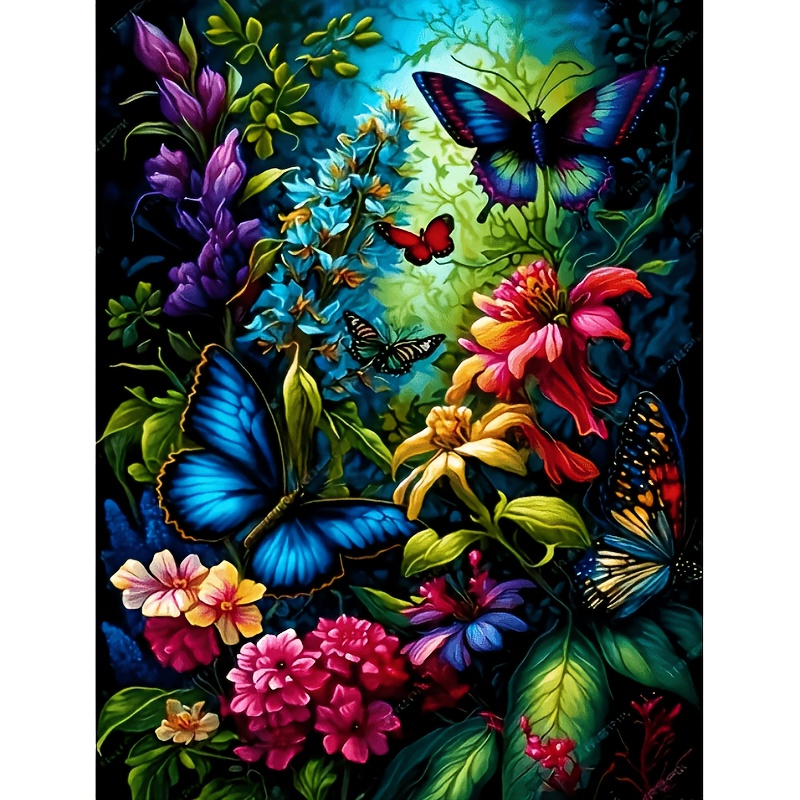 Resin Art Of Flowers - Lukisan Berlian Berdasar Nomor DIY Bunga,
