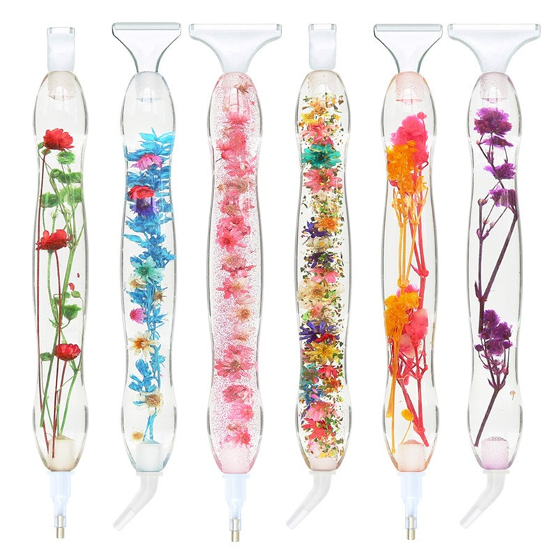 Resin Art Of Flowers - 1set Pena Lukis Berlian 5D Desain