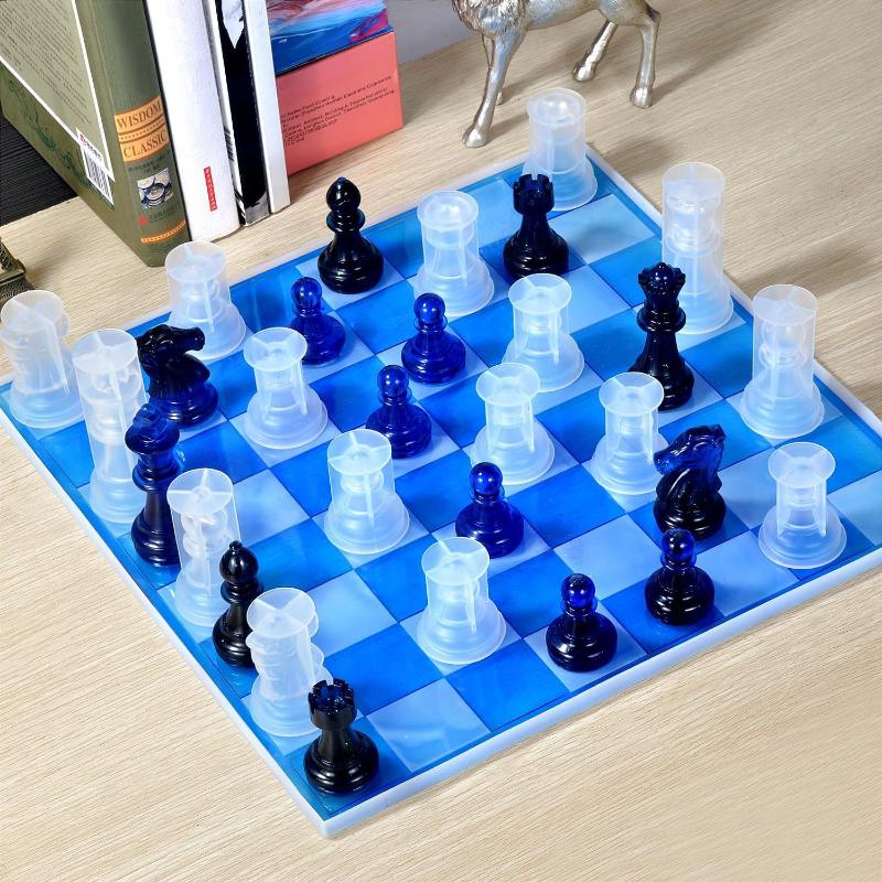 Cetakan Set Catur Resin dengan - Resin Art Kit With Molds ulasan dan harga