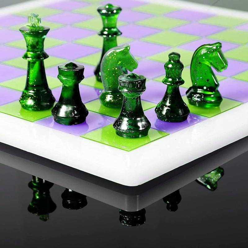 Cetakan Set Catur Resin dengan - Resin Art Kit With Molds ulasan dan harga