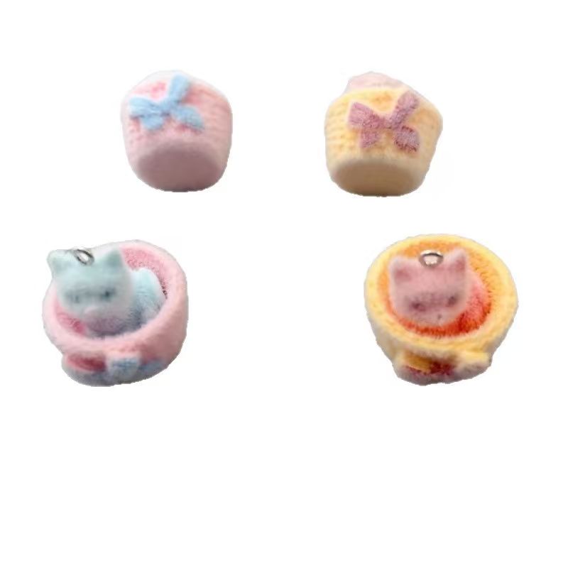 4 buah liontin kucing resin 3D - Resin Art Materials Wholesale ulasan dan harga
