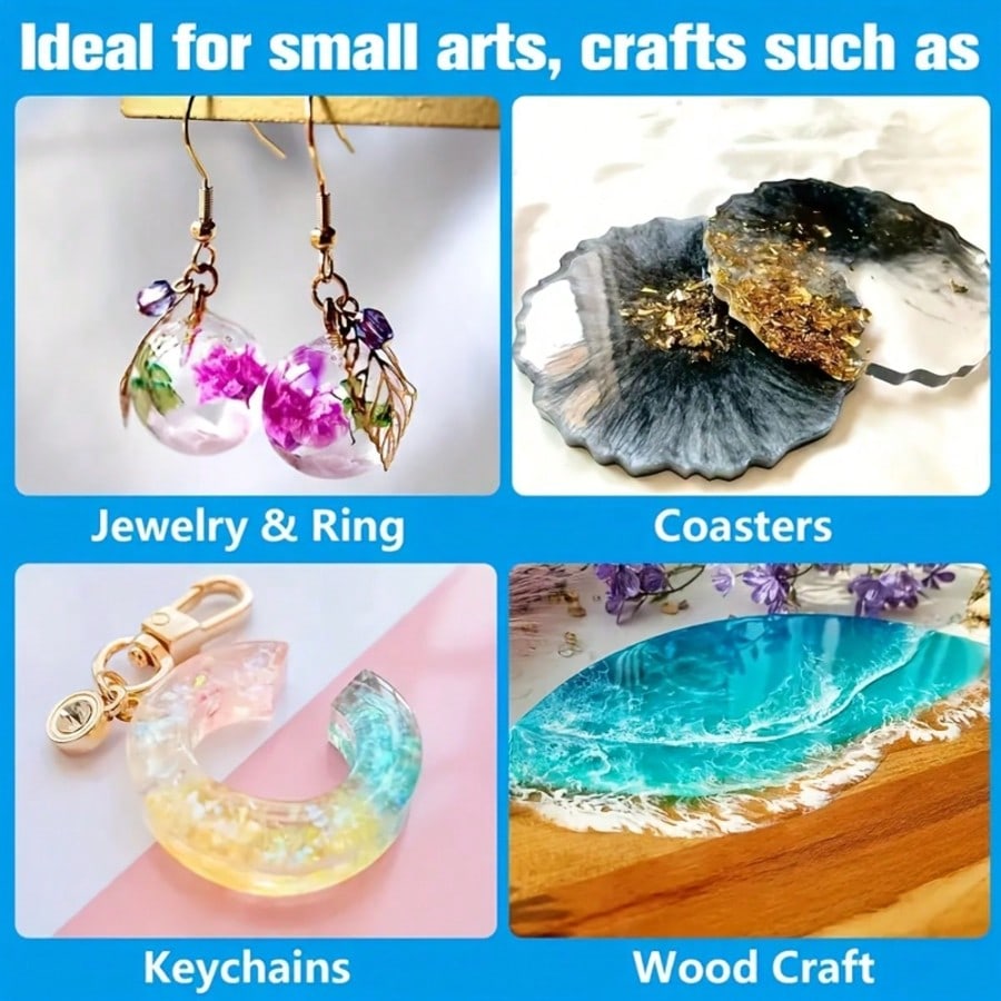 Resin Epoksi Crystal Clear 1:1 - Resin Art Kit With Molds ulasan dan harga