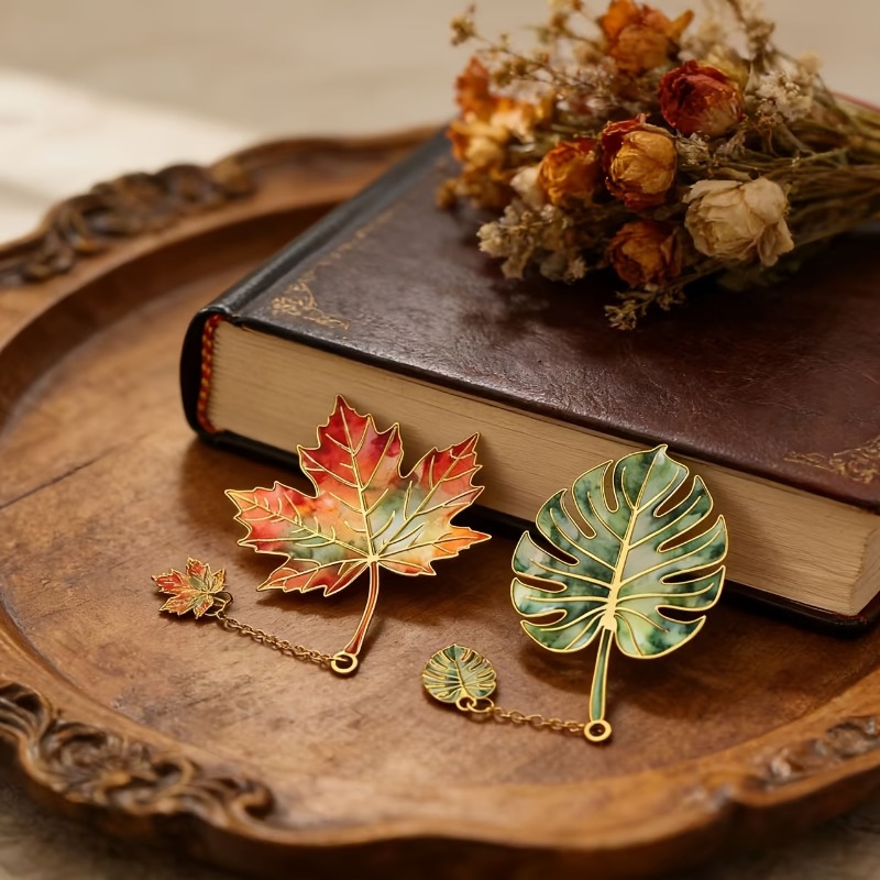 1 Buah Pembatas Buku Daun Anti - Resin Art Bookmark ulasan dan harga