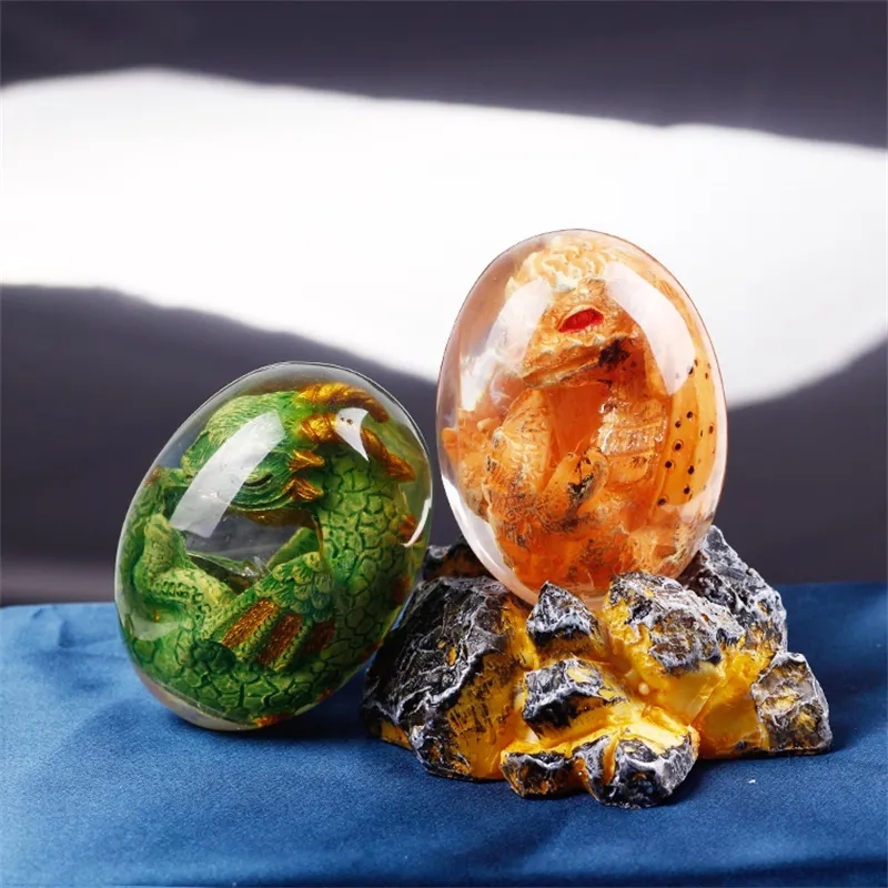Patung telur naga Lava dengan  - Resin Art Stand ulasan dan harga