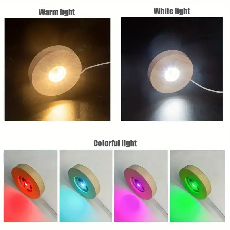 Alas Lampu LED Bulat Kayu untu - Resin Art Stand ulasan dan harga