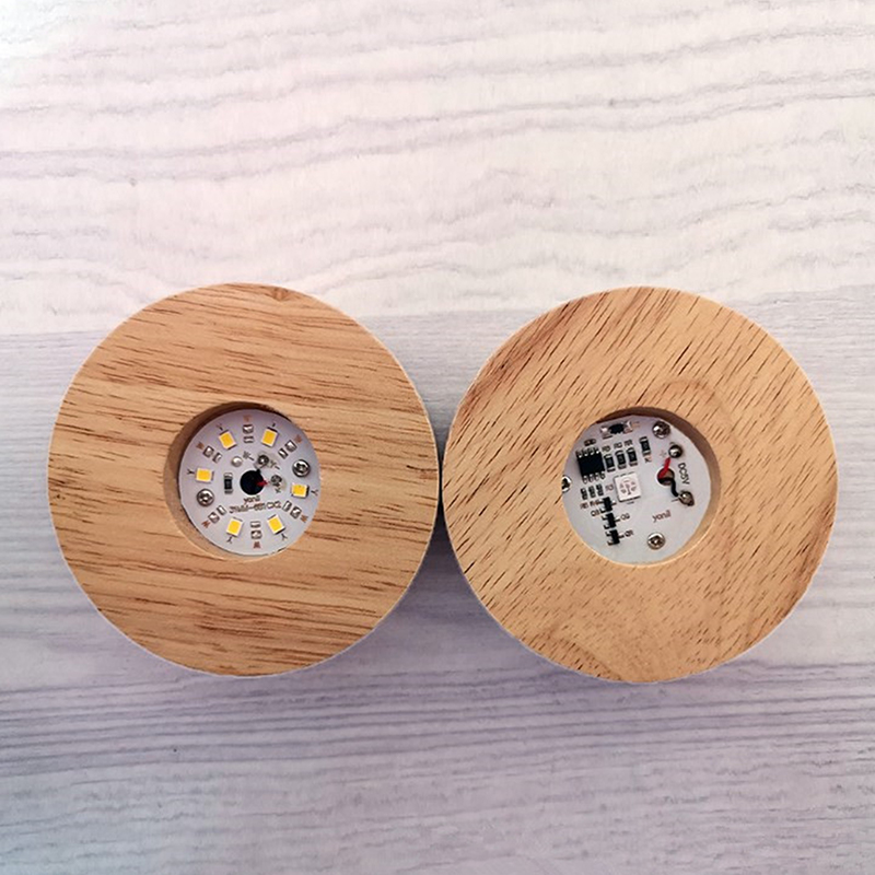 8cm dasar lampu LED kayu bulat - Resin Art Stand ulasan dan harga