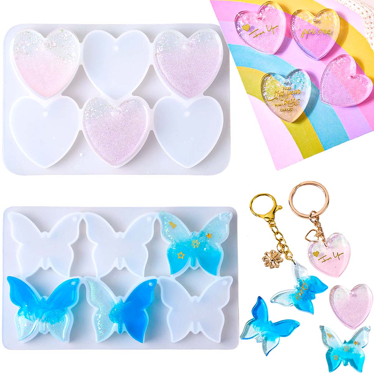 Cetakan Silikon Anting Enam Lu - Resin Art Letters ulasan dan harga