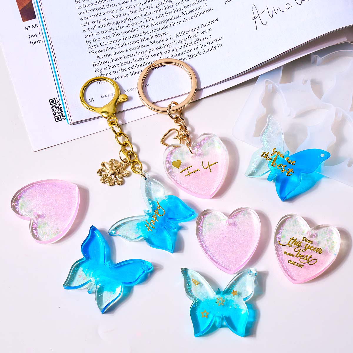 Cetakan Silikon Anting Enam Lu - Resin Art Letters ulasan dan harga