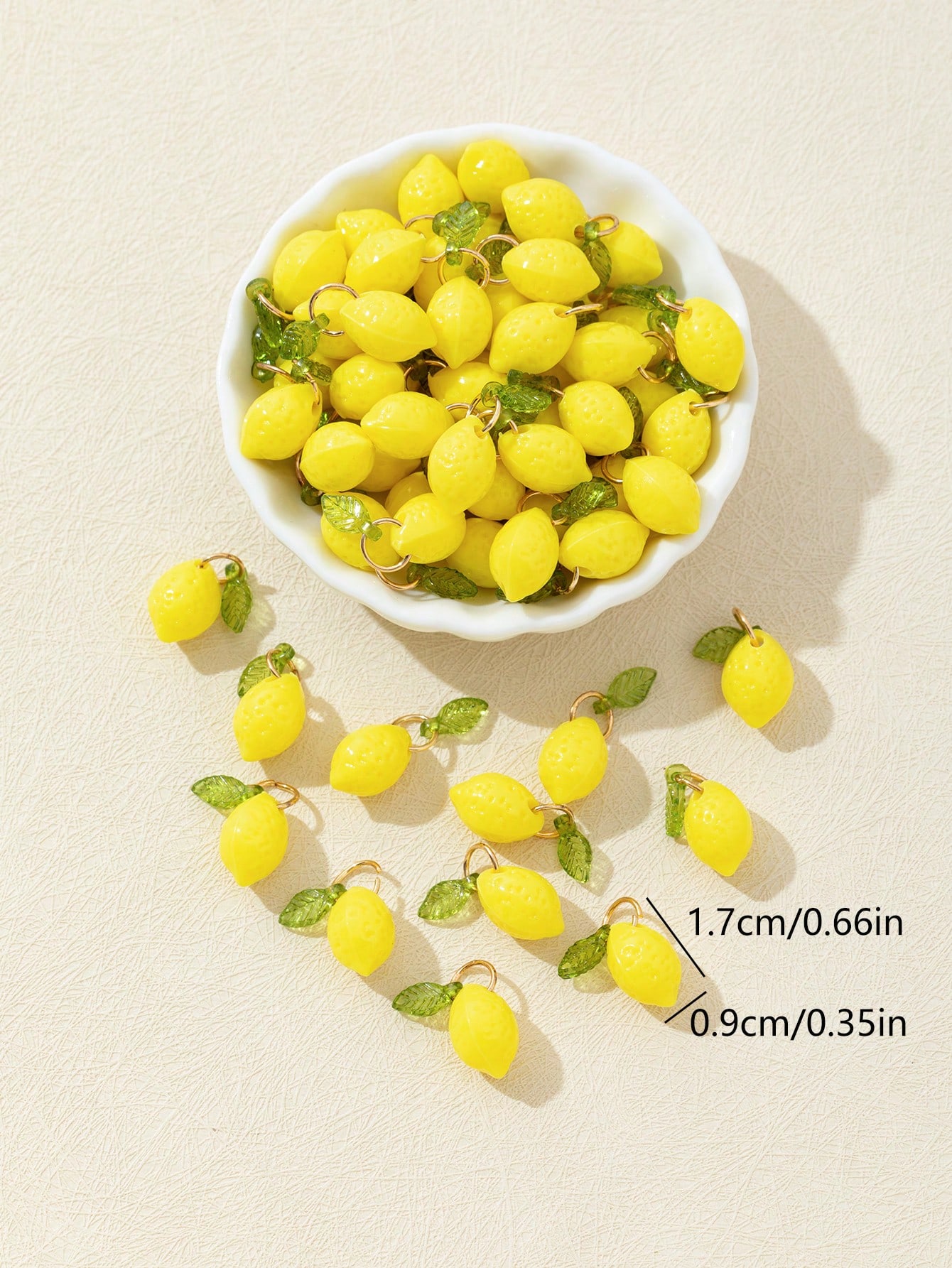 10 Buah Liontin Resin Lemon 3D - Resin Art Things ulasan dan harga