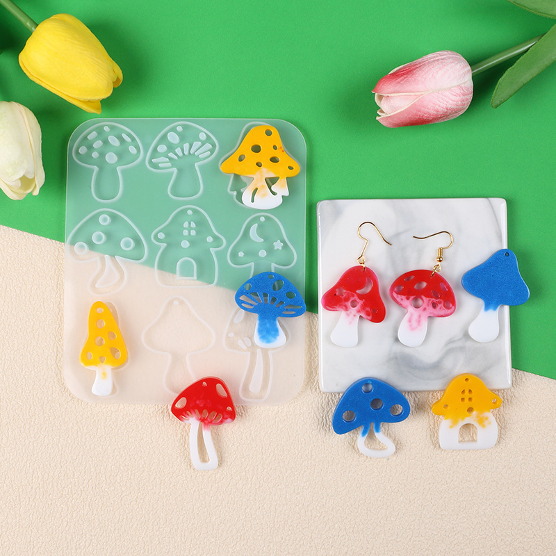 Liontin Anting Jamur Multi Gay - Resin Art Letters ulasan dan harga