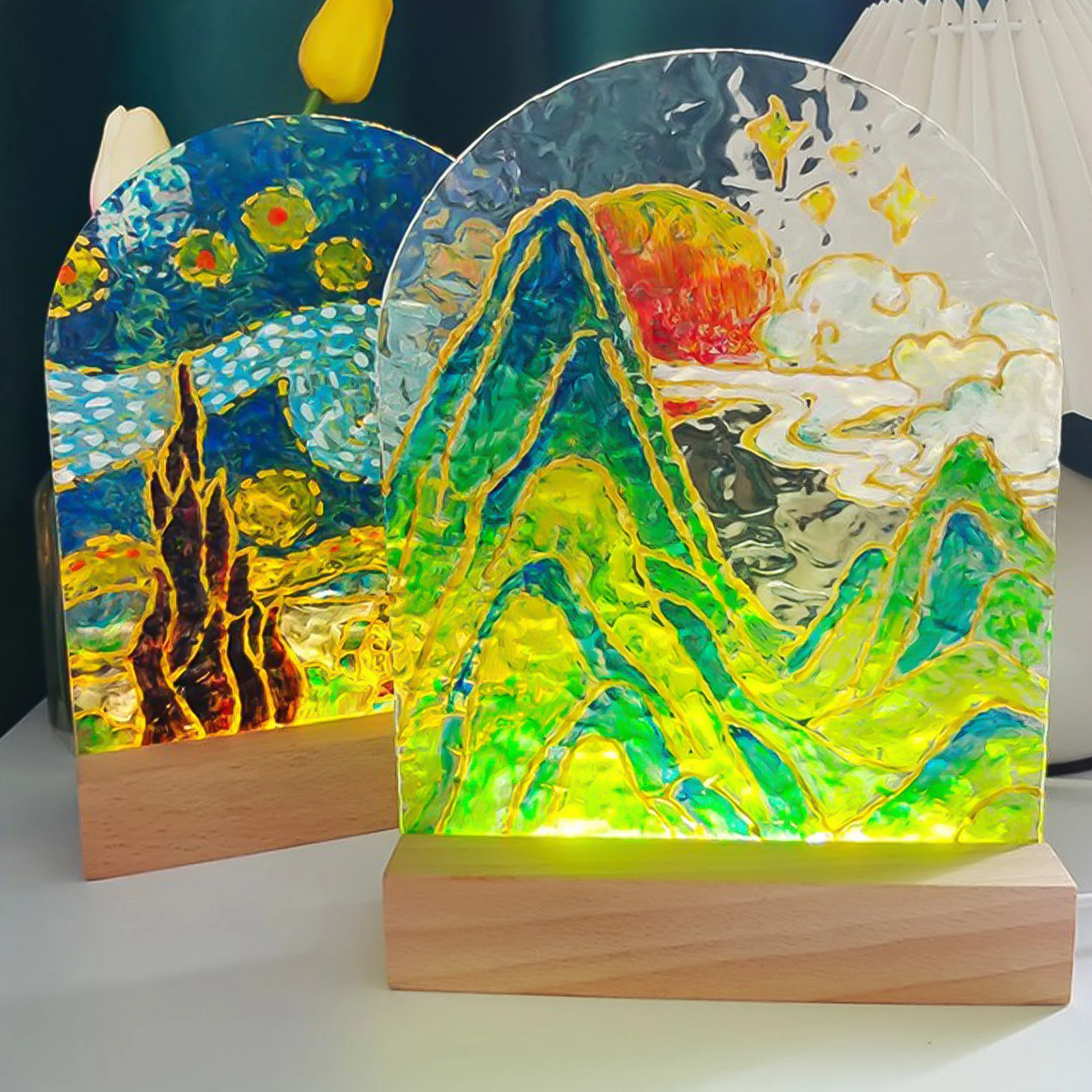 1-10 Buah Lampu LED Kayu untuk - Resin Art Stand ulasan dan harga