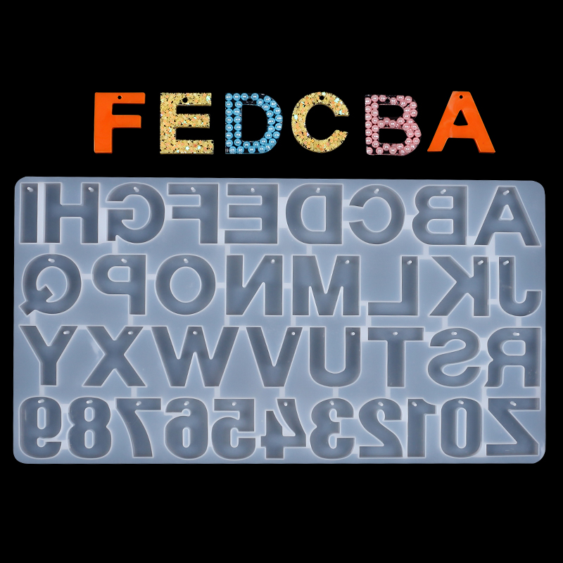 Cetakan Silikon Gantungan Kunc - Resin Art Alphabet ulasan dan harga