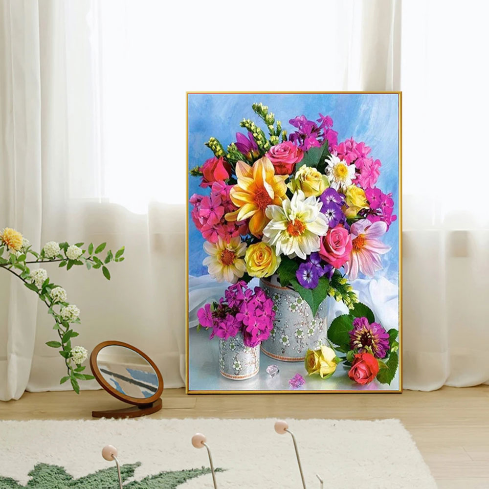 Lukisan Berlian 5D Motif Bunga - Resin Art Of Flowers ulasan dan harga
