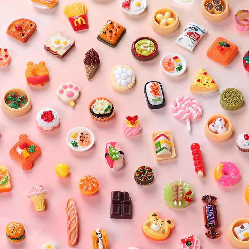 10/50PCS Miniatur Makanan Minu - Resin Art Bottle ulasan dan harga