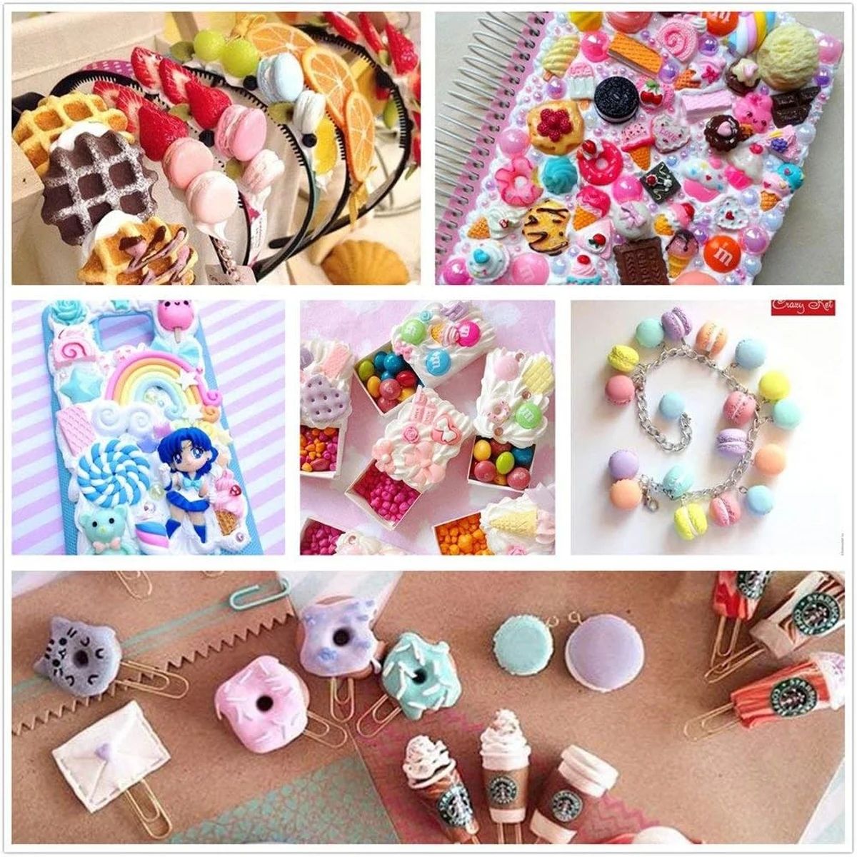 30 buah Set lucu jimat lendir  - Resin Art Craft ulasan dan harga