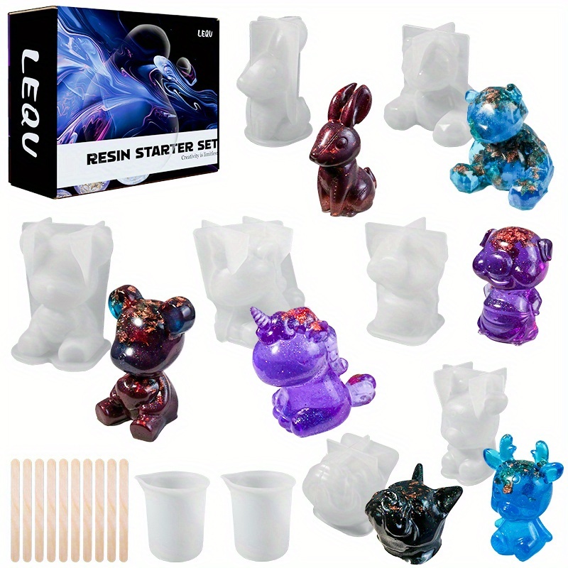 19pcs Set Cetakan Resin, Cocok - Resin Art Kit With Molds ulasan dan harga