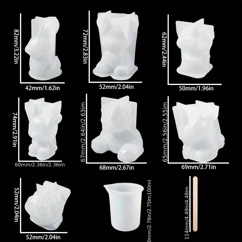 19pcs Set Cetakan Resin, Cocok - Resin Art Kit With Molds ulasan dan harga