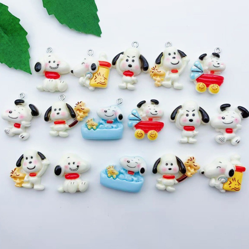 12 buah liontin anjing kartun  - Resin Art Materials Wholesale ulasan dan harga