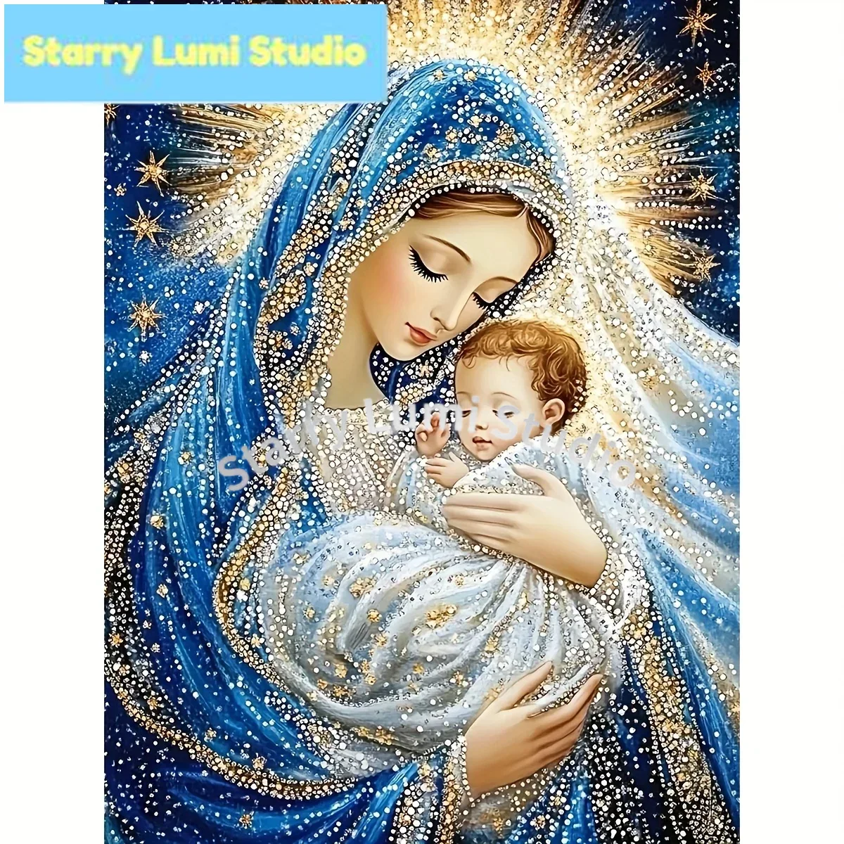 Lukisan Berlian 5D DIY Diberka - Resin Art Mary ulasan dan harga
