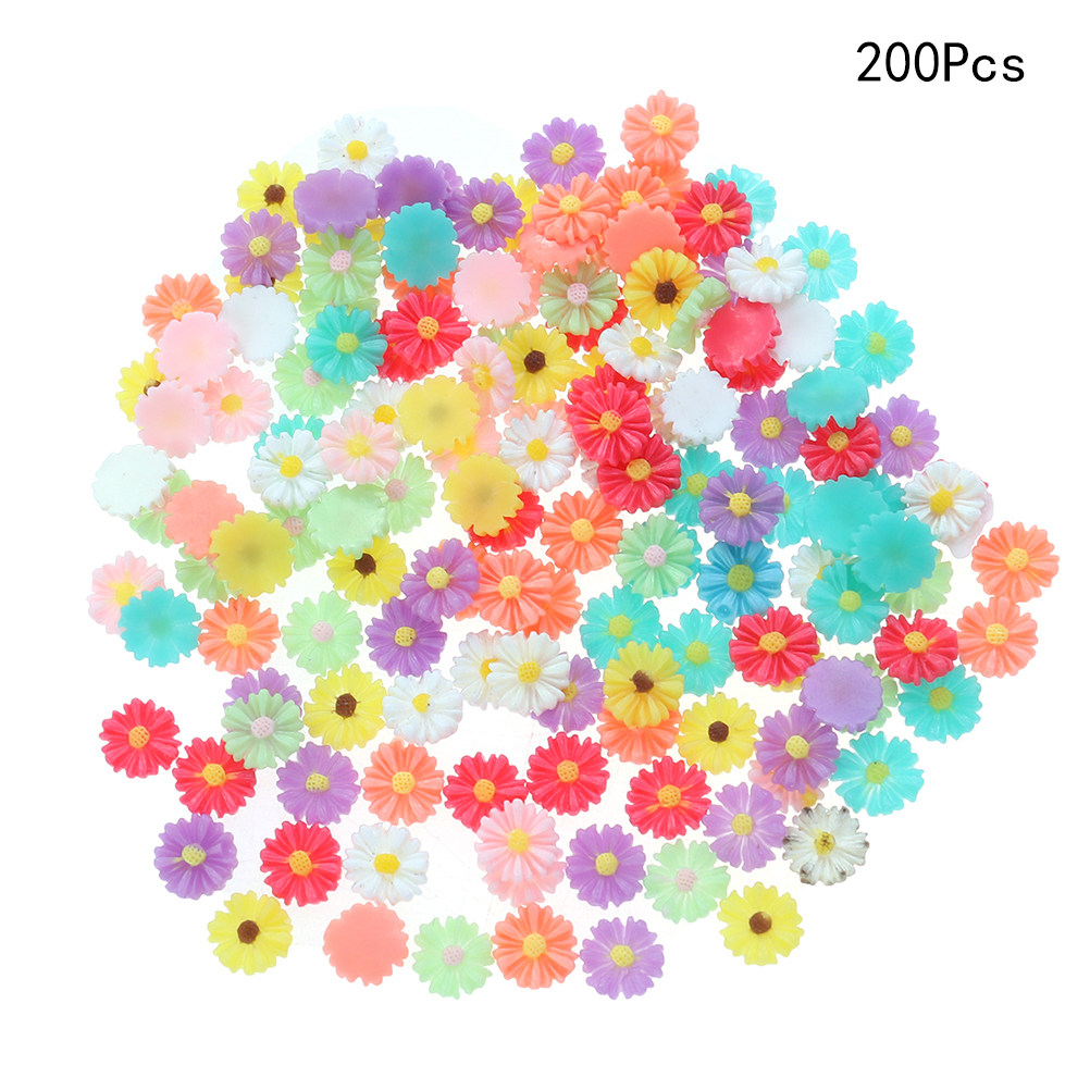200 buah, ukuran 13 mm, hiasan - Resin Art Of Flowers ulasan dan harga