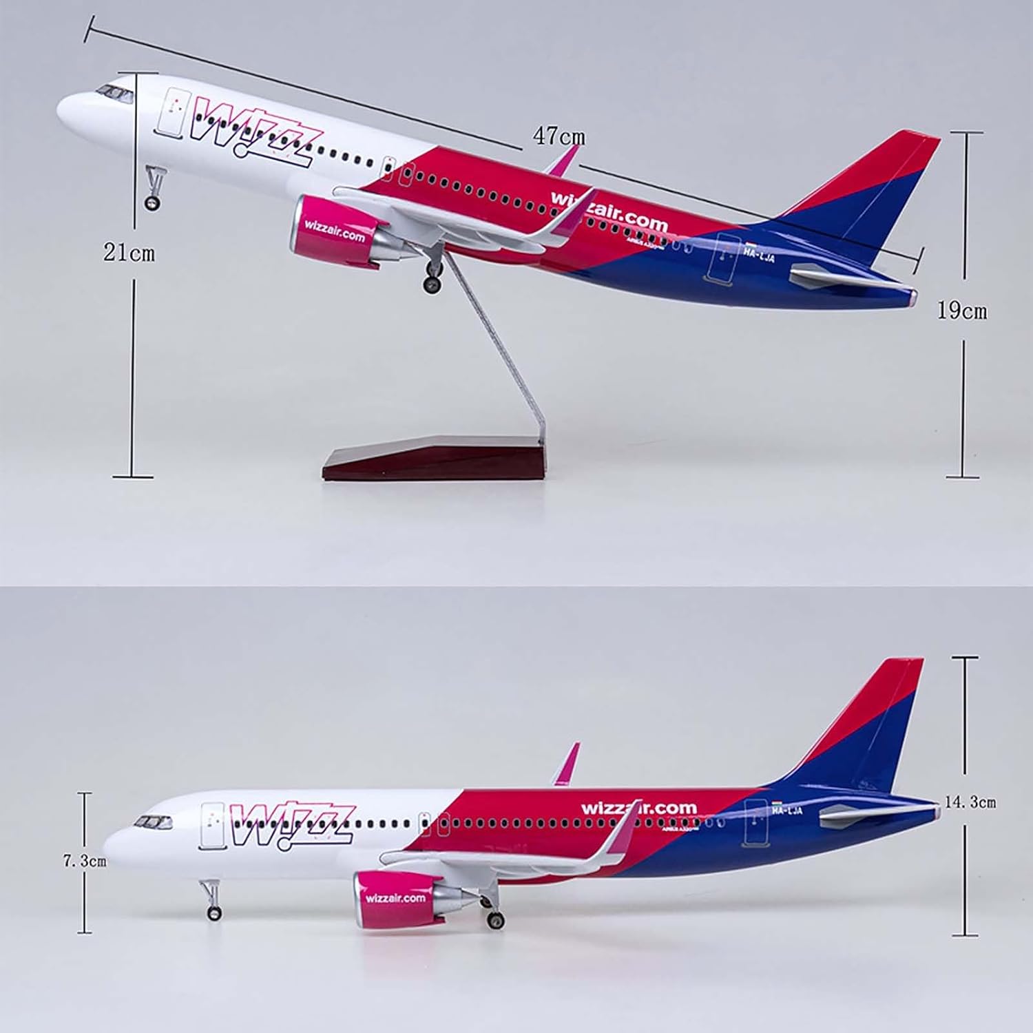 Model Pesawat Wizzair 47Cm 1/8 - Resin Art For Kids ulasan dan harga