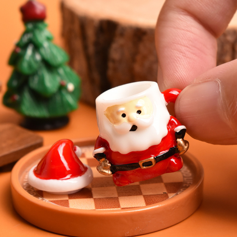 Ornamen Cangkir Teh Mini Santa - Resin Art Materials Wholesale ulasan dan harga