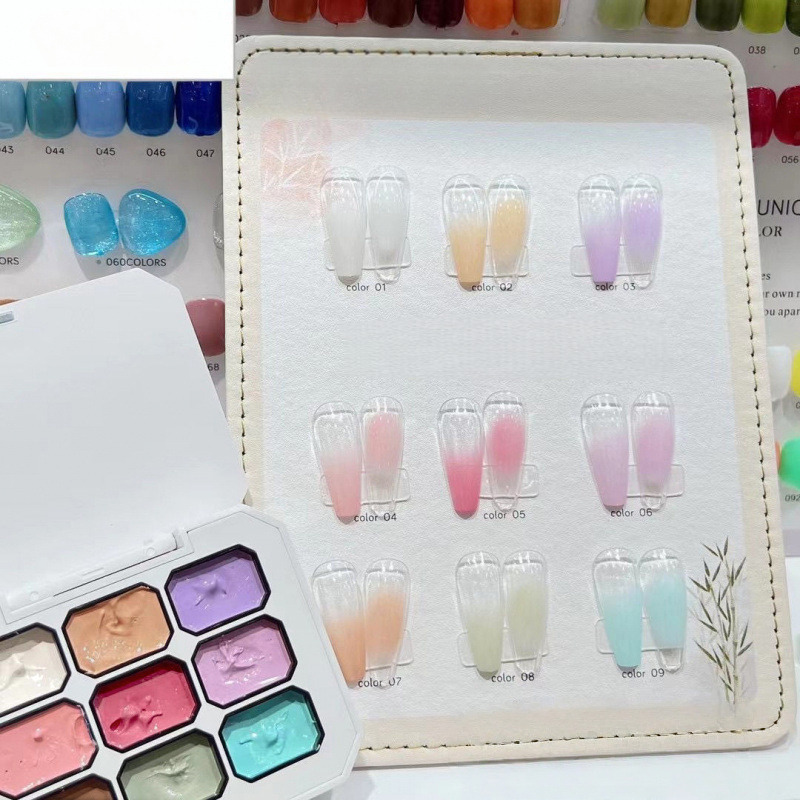 1pc Solid 9-grid Nail Patting  - Resin Art Varnish ulasan dan harga