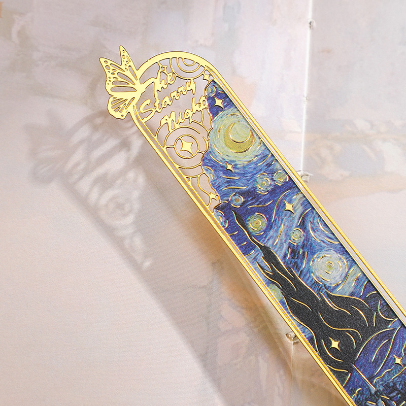 Pembatas Buku Logam Kreatif Ga - Resin Art Bookmark ulasan dan harga