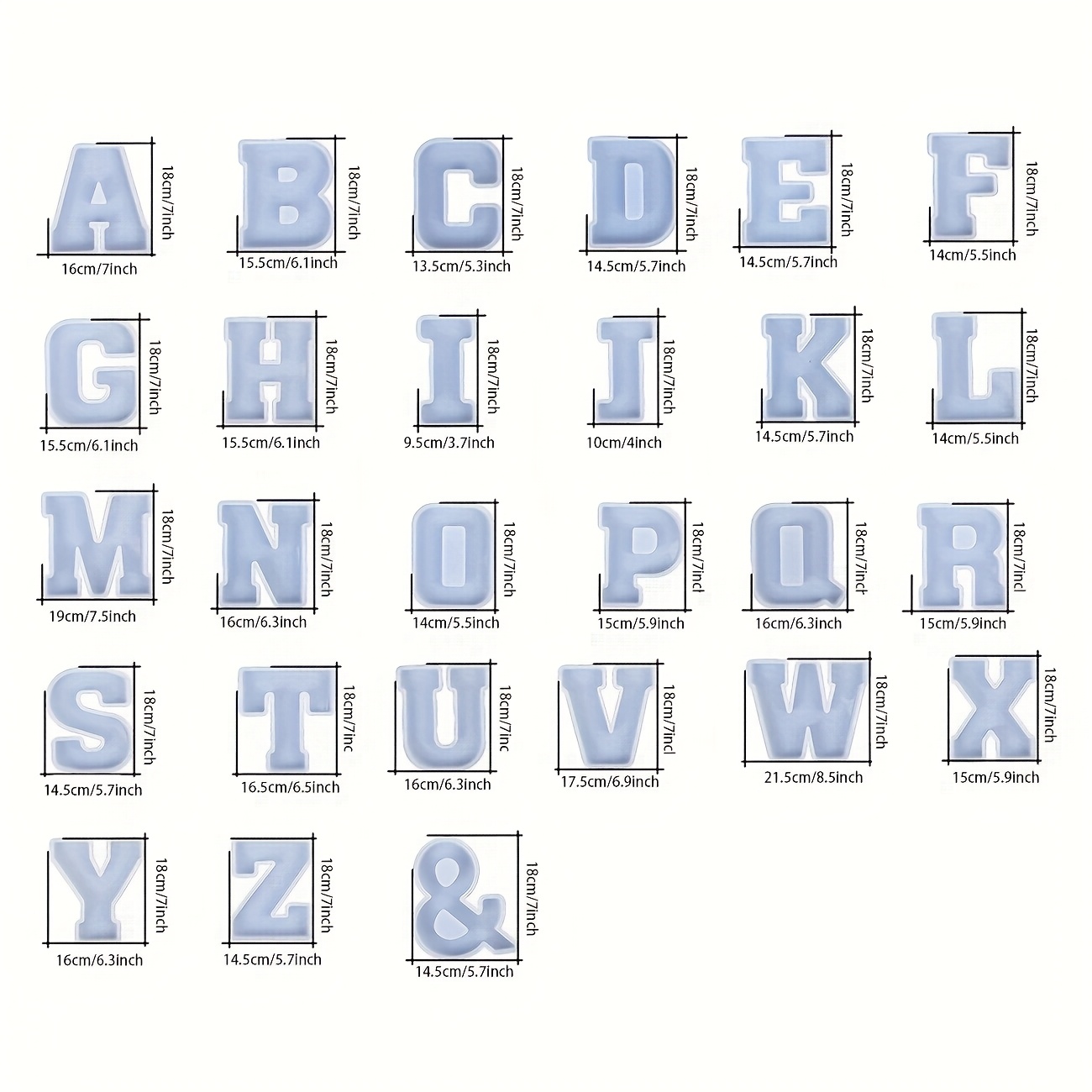 Cetakan Resin Huruf Besar 7-In - Resin Art Letters ulasan dan harga