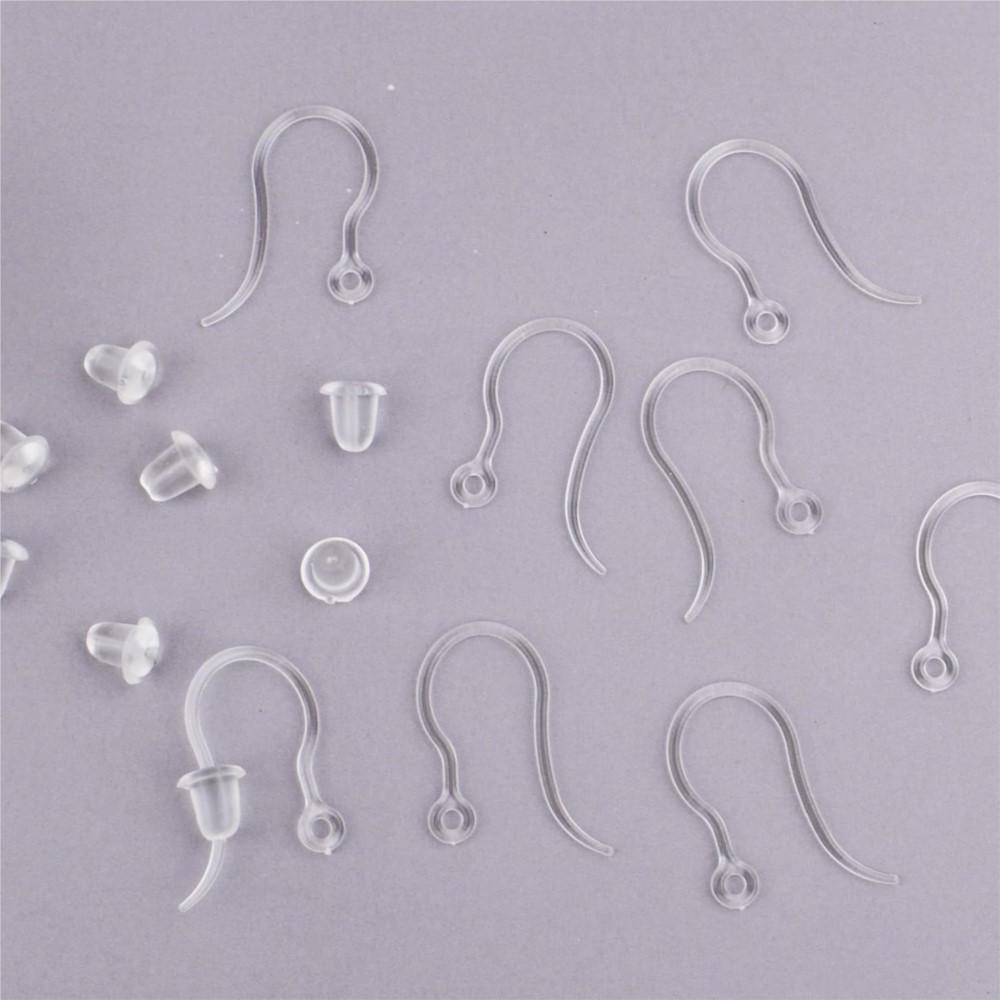 40 pcs Pengait Anting Plastik  - Resin Art Materials Wholesale ulasan dan harga