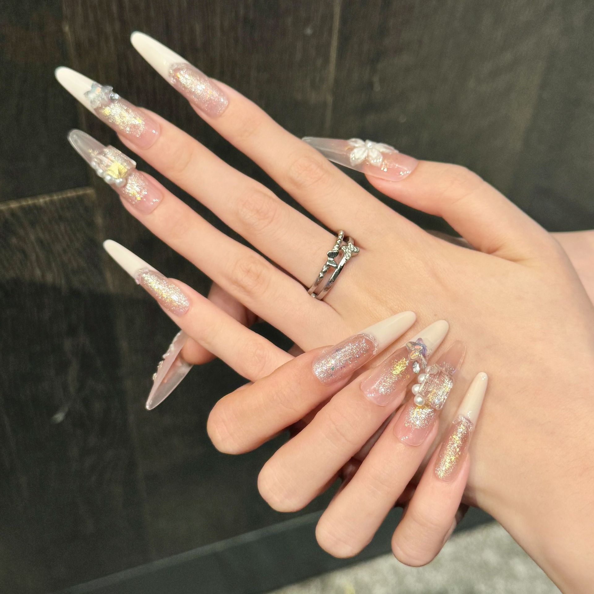 10 Buah Seni Kuku Stiletto Bua - Resin Art Of Flowers ulasan dan harga