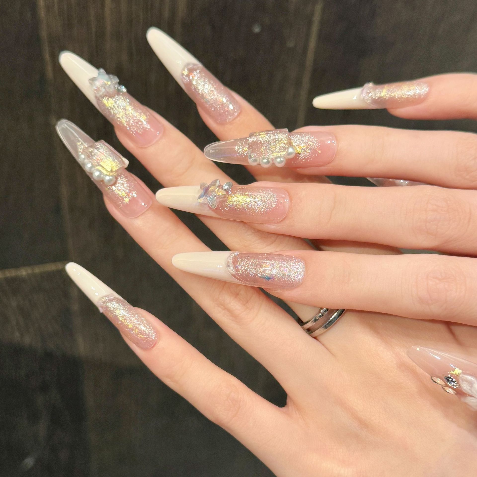 10 Buah Seni Kuku Stiletto Bua - Resin Art Of Flowers ulasan dan harga