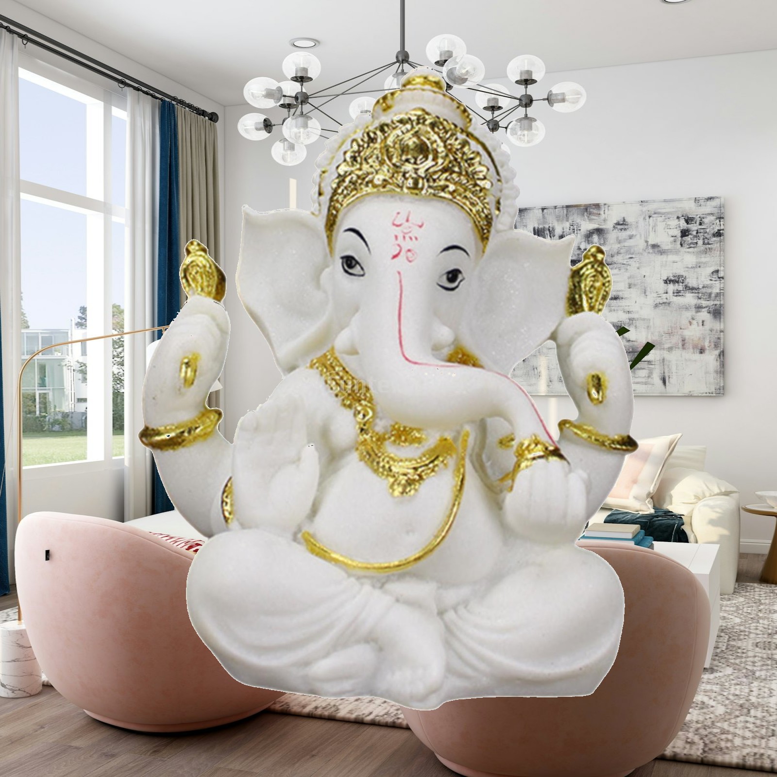 Patung Buddha Resin Seni Dekor - Resin Art India ulasan dan harga
